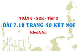 Bài 7.19 trang 40 Toán 6 Tập 2 Kết nối tri thức